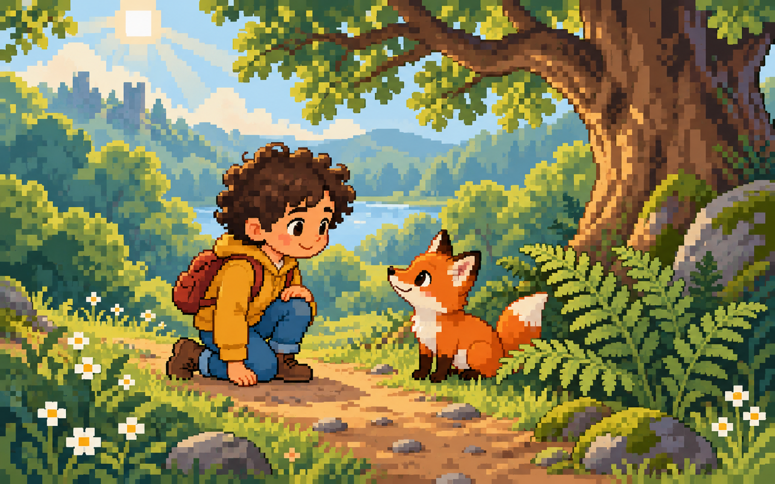 Exemple d’illustration conçue en pixel art